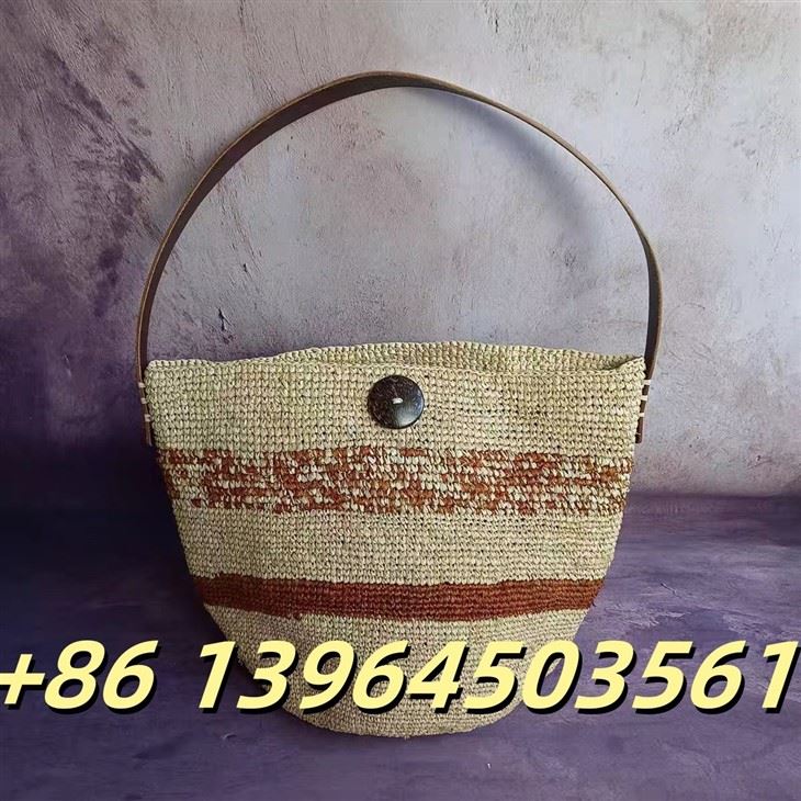 Ručna tkana ramena raffia torba