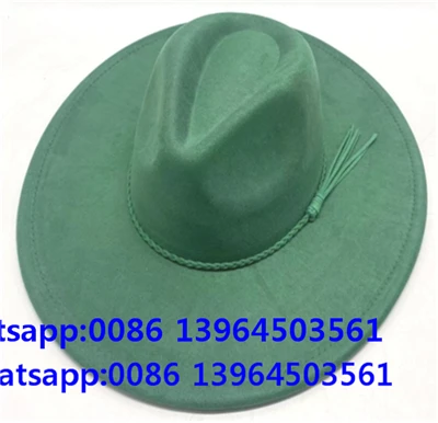 Zeleni fancy fedora šešir sa zaštitom od sunca