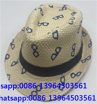 Slamnati Fedora šešir sa uzorkom za štampanje