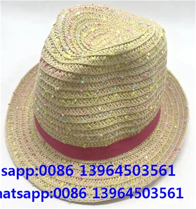 Šareno slamnati papir Fedora Sun Hat
