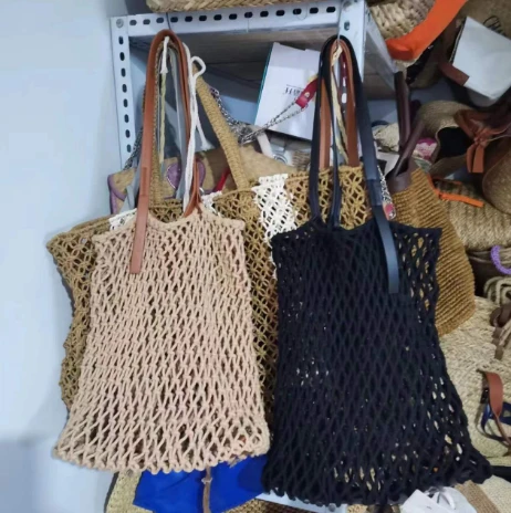 Pamučna konop šuplje žene plaža torba