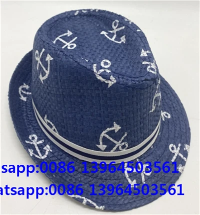 Sidro ispisano papir Straw Fedora šešir