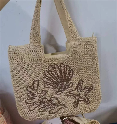 Papirna heklana torba za rame sa uzorkom za pletenje