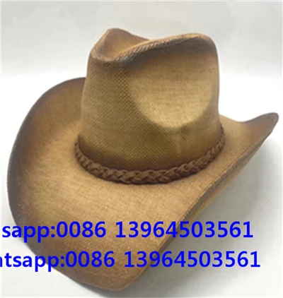 Gospodo šešir slamnati kaubojski šešir Outdoor Beach Hat